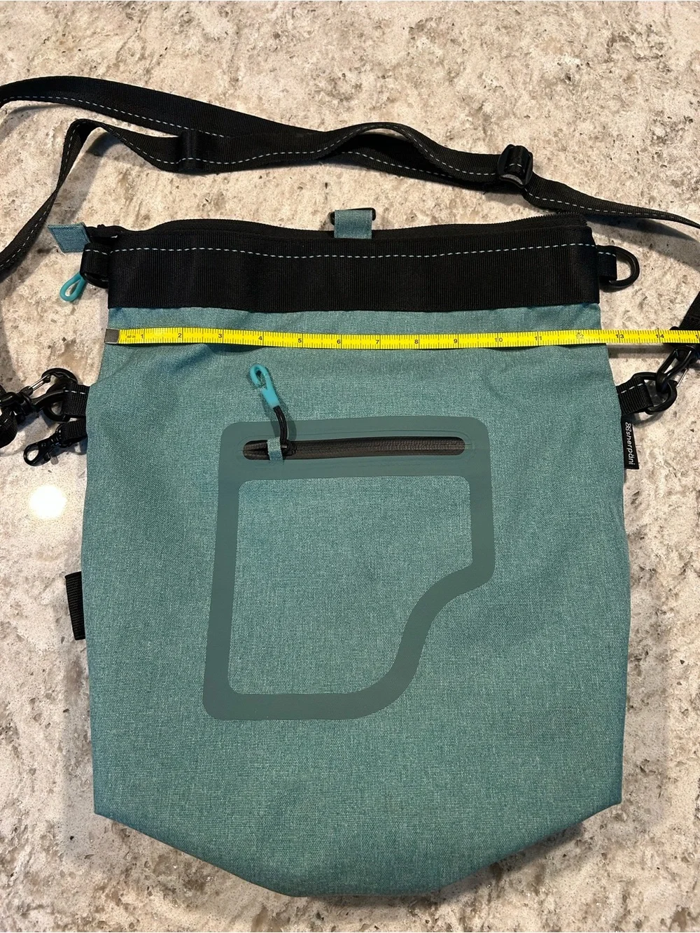 Sherpani Teal and Black Crossbody Messenger Bag